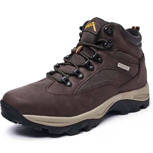 CC-Los Men's Waterproof Hiking Boots Outdoor Relaxed Fit Lightweight Brown - Picture 1 of 4